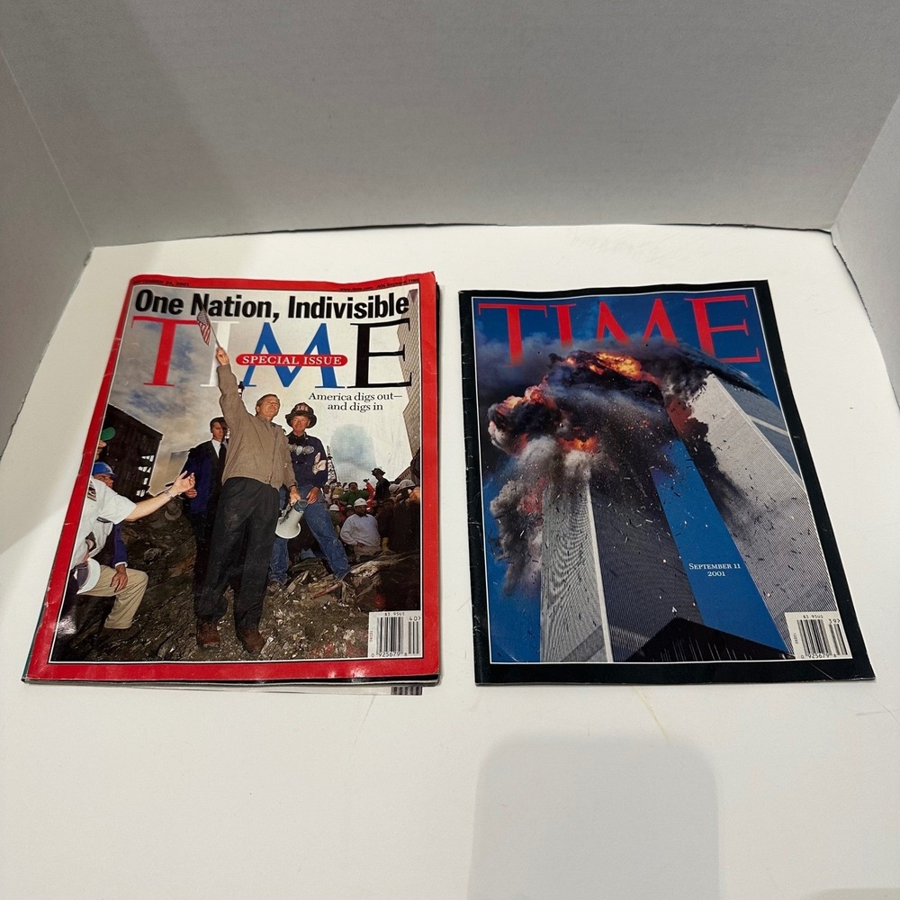 Time Magazine 9/11 September 11 2001 & One Nation Indivisible Special Issue Lot